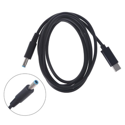 Type-C PD Charging Cable Converter to 4.5x3.0mm for DC Plug HP-Laptop Power