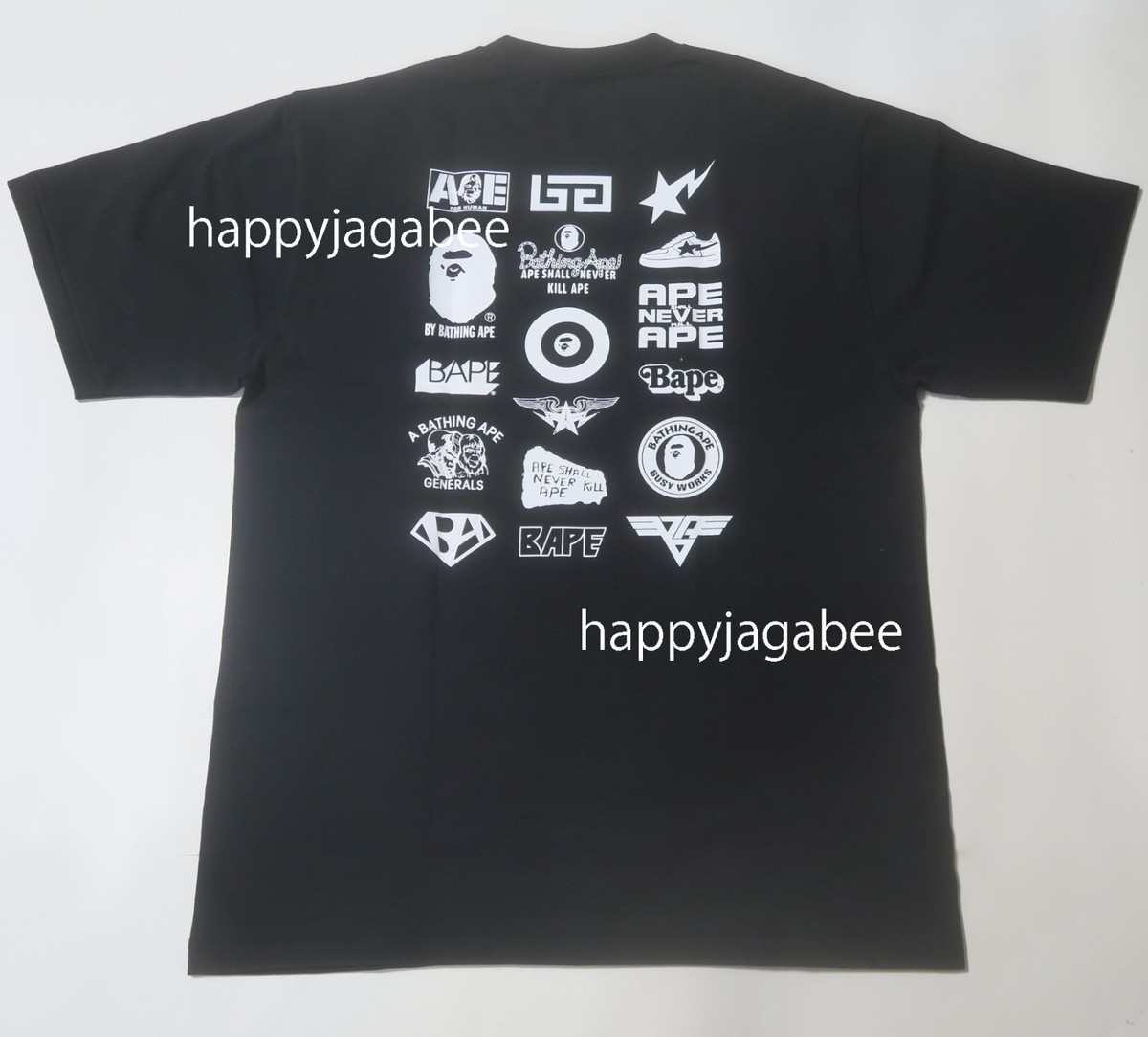 A BATHING APE Men's BICOLOR MULTI LOGO TEE ONLINE EXCLUSIVE A BATHING APE Men's BICOLOR MULTI LOGO TEE ONLINE EXCLUSIVE
