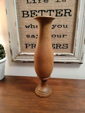 Minimalistic hand turned wooden vase 9"Fascinating Flips