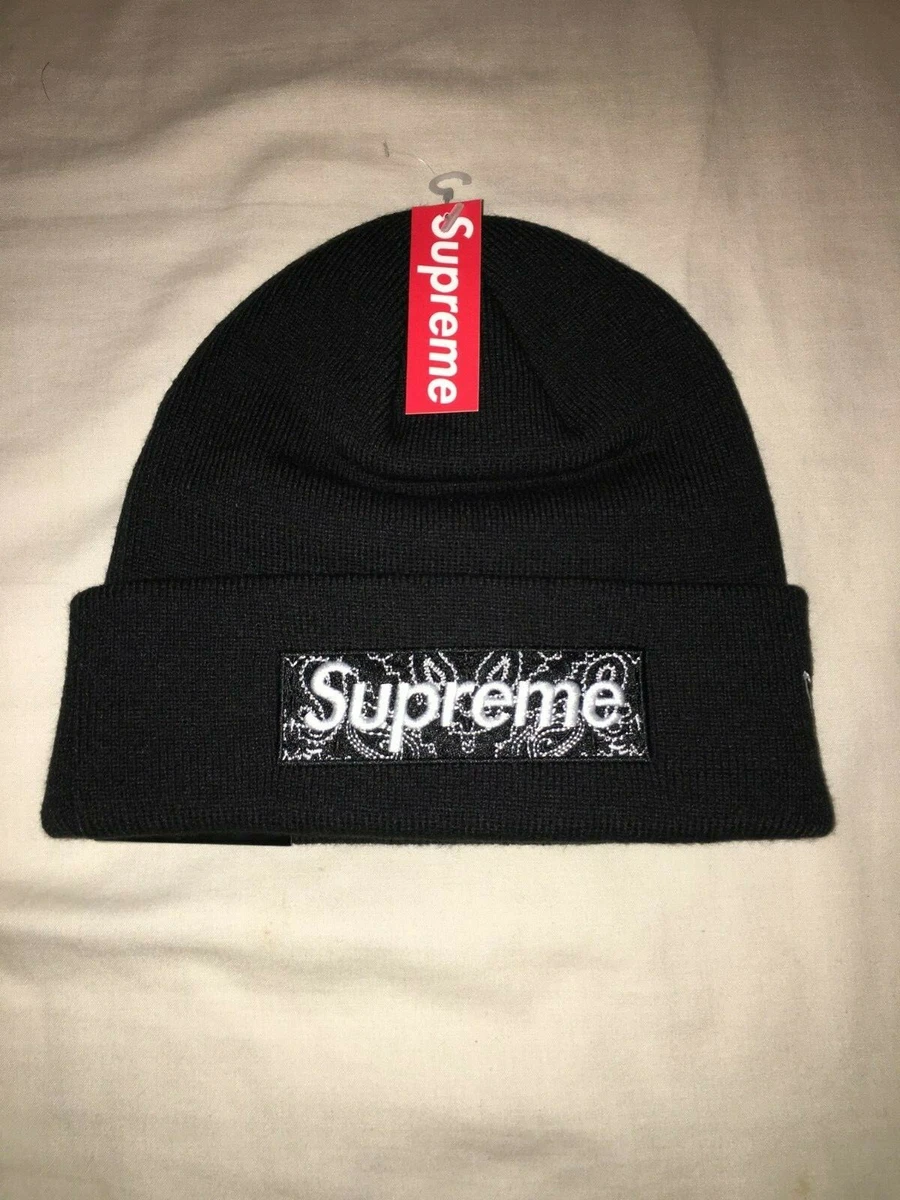 Supreme Bandana Box Logo beanie BLACK-