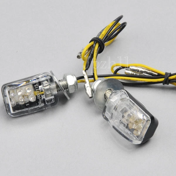 4x 6 LED 12V Motorcycle Mini Dirt Bike Turn Signal Blinker Indicator Light Black - Image 3 of 4