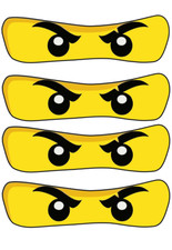 🎂LEGO NINJAGO EYES 🎂  edible Cake toppers A4 Icing
