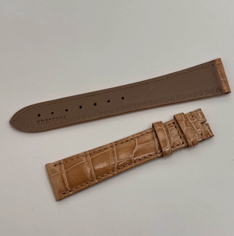 NOS Cartier 19mm x 16mm Beige Leather Watch Band Strap KD20DP04/61896-4 Rare - Image 4 of 4