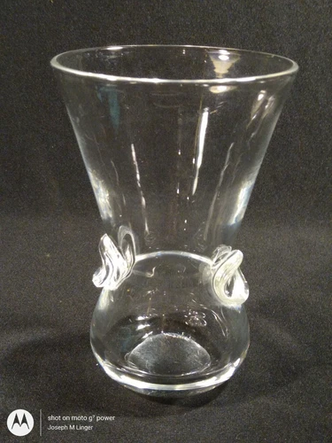 Steuben Mid-Century Art Glass Crystal SIGNET Vase, #8002 #2