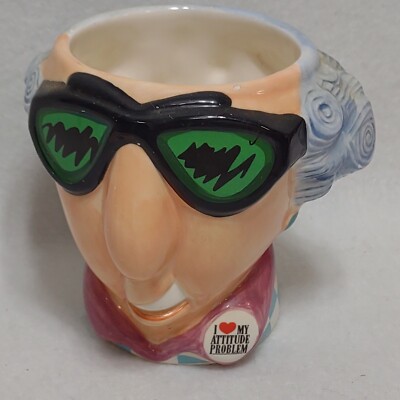 Shoebox Maxine 3D Coffee Cup Mug ''I Love My Attitude Problem'' Ceramic Vintage