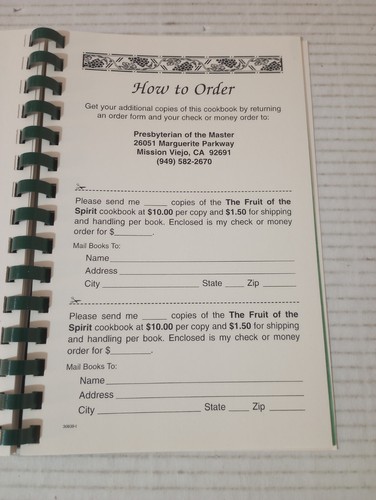 Recipes The Fruit Of The Spirit Presbyterian Church Of The Master Cookbook 1999 - Picture 17 of 18
