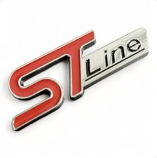 Ford ST Line Grille Badge Red & Silver Focus Puma Fiesta ST Line Performance Car
