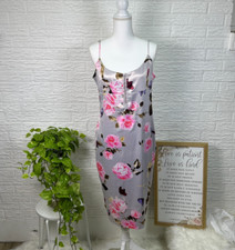 XL Victoria Secret NWT Satin Floral Midi Dress sleeveless