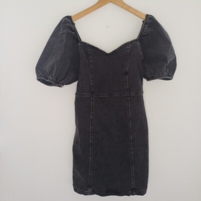river island black denim dress River Island - Denim Dress - Women - Cotton - 2 US