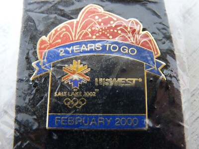 Vintage Salt Lake 2002 Olympics US WEST 2 Years To Go February 2000 Lapel Pin N3
