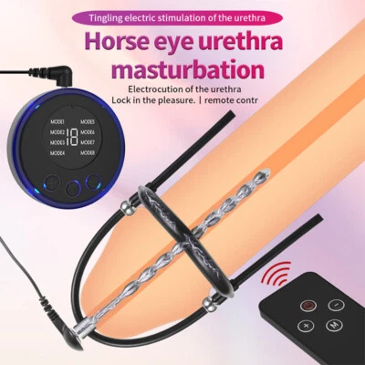 Male Electric E-stim Stretcher Urethral Sounding Rod Penis Plug Dilator  Metal
