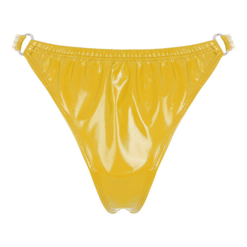 Womens Thongs Wetlook Metallic Low Rise Panties Briefs T-Back G-String Lingerie - Picture 34 of 96