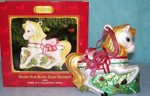 Breyer Holiday Creations Ornamento in vetro soffiato stella dorata - Foto 3 di 3