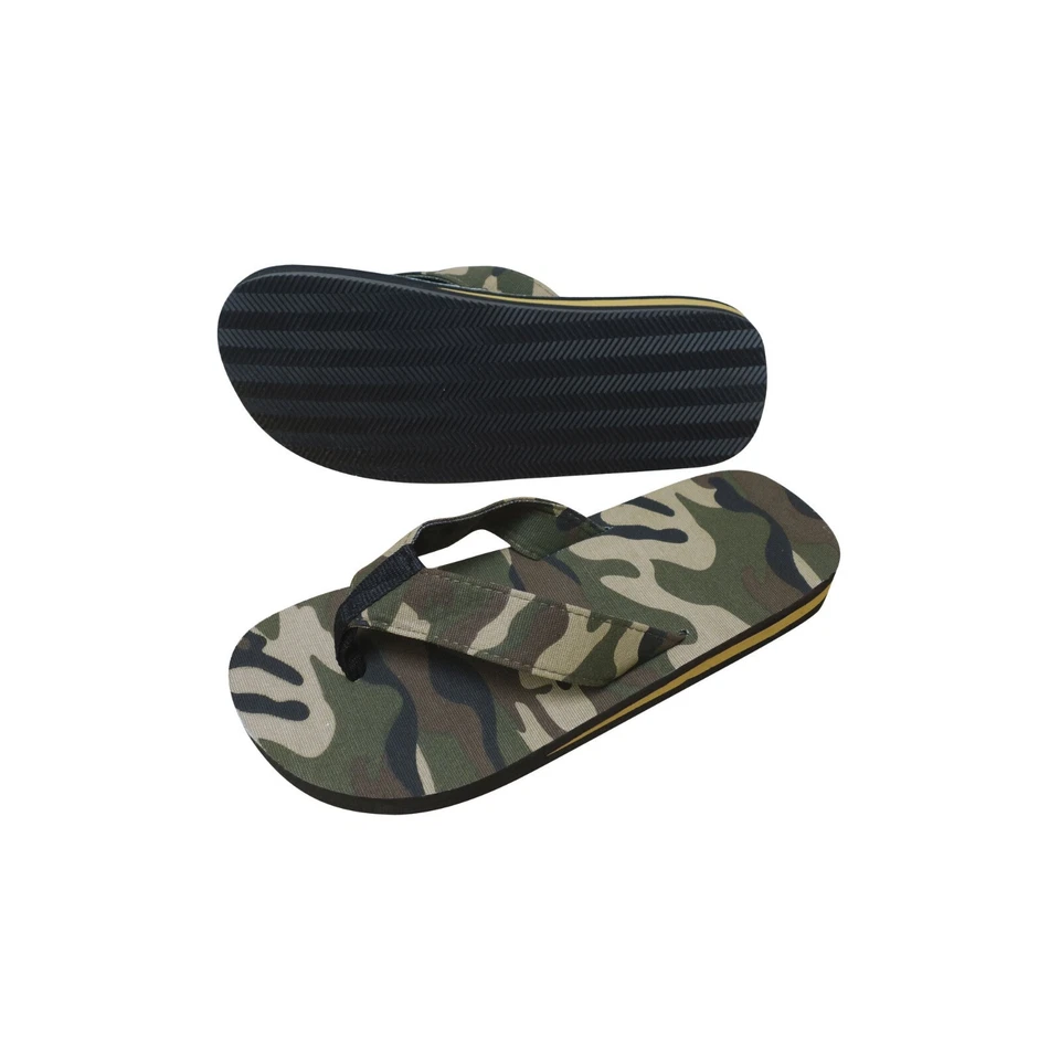 TONGS CAMOUFLAGE TAILLE 43 PLAGE CAMPING PANTOUFLES TACTIQUES JARDIN PISCINE - Photo 1/1