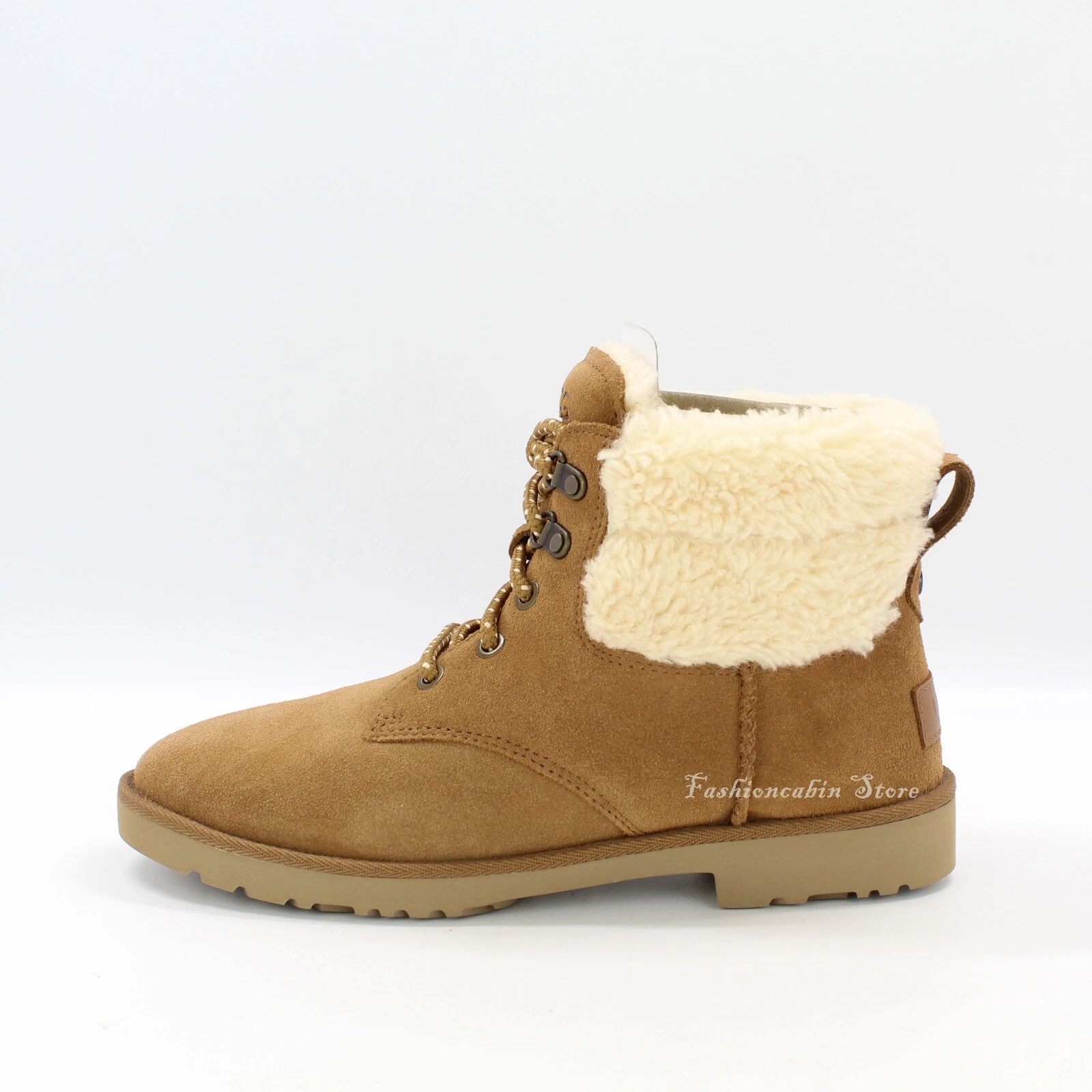 NEW UGG Romely Heritage Suede Boot/ Bootie, CHESTNUT, US 9