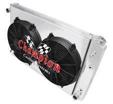 1981-1990 Chevy Blazer All Aluminum 3 Row KR Champion Radiator Fan Shroud Combo