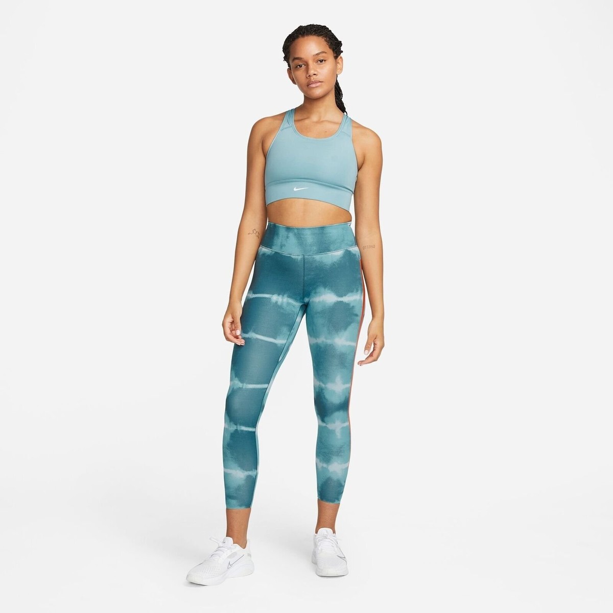 Nike Women's Mid Rise 7/8 One Luxe Leggings (X-Small, Ash Green