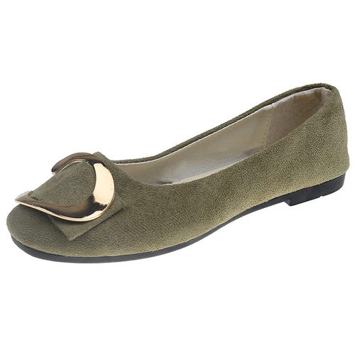 Women Flats Slip On Flat Shoes Formal Ladies Square Toe Classic Pumps Buckle - Bild 108 von 113