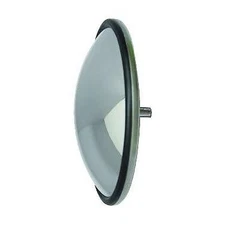 Fortpro 8 1/2" Semi-Bubble Convex Mirror Stainless Steel with Center Stud Mount
