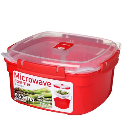 Microwave Dampfgarer mit herausnehmbarem Gareinsatz für die Mikrowelle| 24 l ...