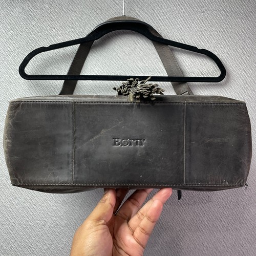 Born Leather Bag Brown Distressed Handbag Purse Tote Western Ranch Saddle - Picture 3 of 21