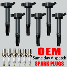 6X OEM Ignition Coil + 6X Iridium Spark Plug For Toyota Camry RAV4 Avalon UF487