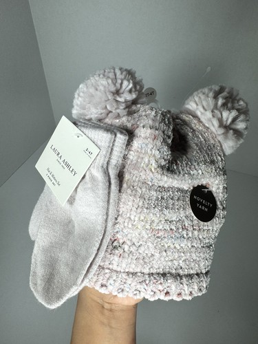 New With Tags! Laura Ashley. Hat & Mittens Set. Ages: 2-4T - Picture 5 of 6