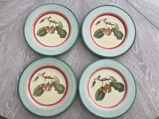 Set Of 4 Villeroy & Boch French Country Salad Plates Cherry Fruit Portugal