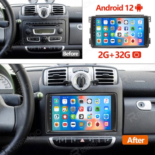 Revoluciona Tu Smart Fortwo 451 (2005-2010): Radio Carplay Android 13 Con 2+32GB, Pantalla 9", GPS Y Cámara Incluida | Conexión Inalámbrica