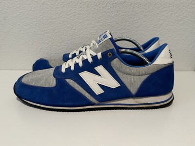 New Balance Mens 420 Running Shoe Size 12 Blue Suede Gray Sneaker Casual  Lace Up
