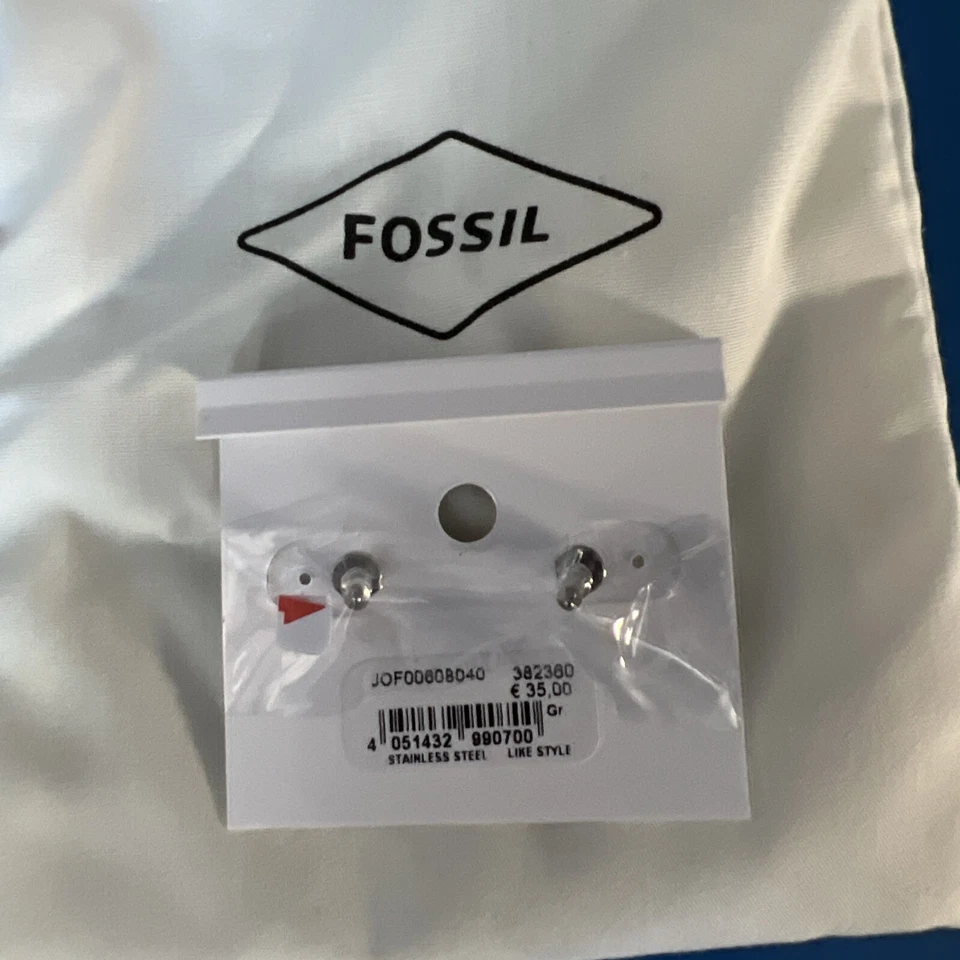 Fossil Ohrringe Damen Ohrstecker Herz Edelstahl - Bild 3 von 4