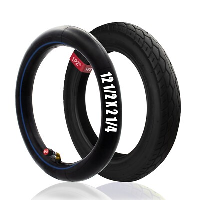 12 1/2'' x 2 1/4''  Tire & Inner Tube Set  Curved Valve Stem Razor Pocket Mod
