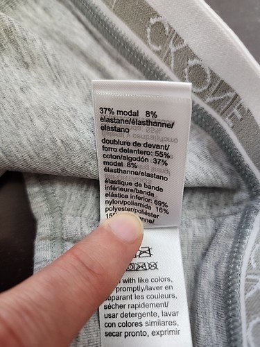 Calvin Klein CK One Cotton ungefütterter Bralette Damen S meliert grau NEU - Bild 7 von 8