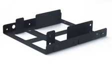 Kingwin Dual 2.5" to 3.5" HDD Black Metal Mounting Kit -  HDM-225-BK