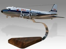 Douglas DC-4 TAA Trans Australia Airways Desk Wood Airplane Model Small 1/130