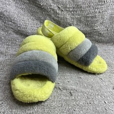 UGG Fluff Yeah Slipper Women's Size 8 Yellow  Gray 1097169