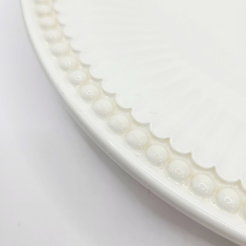 Lenox Butler's Pantry 11-3/8" Essteller Creme mit geripptem & Perlenrand Neuwertig - Bild 4 von 9