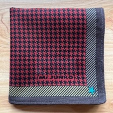 HANDKERCHIEF COTTON VINTAGE JAPAN HOUNDSTOOTH MEN'S POCKET SQUARE 18" A-0471