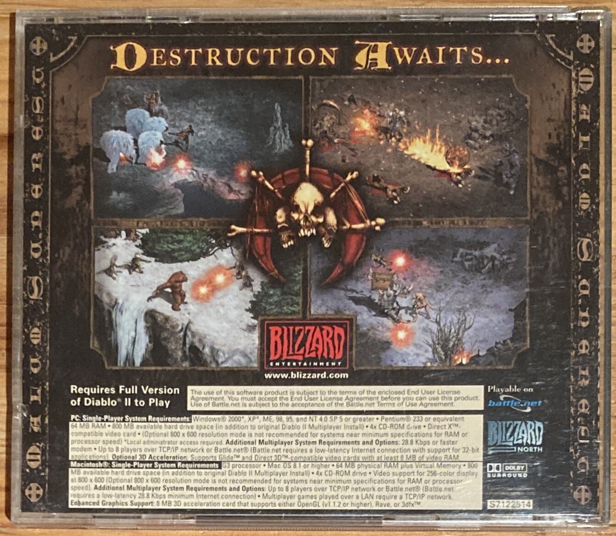 Blizzard Diablo II 2 Expansion Set Lord of Destruction CD PC Game