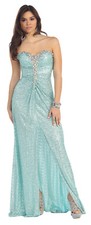 SALE Mint Sequins Gown Prom Dress Pageant Formal Occasion Party Graduation SZ 16