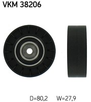 SKF VKM 38206 UMLENK-/FÜHRUNGSROLLE, Keilrippenriemen Mitte Oben Rechts Oben FÜR