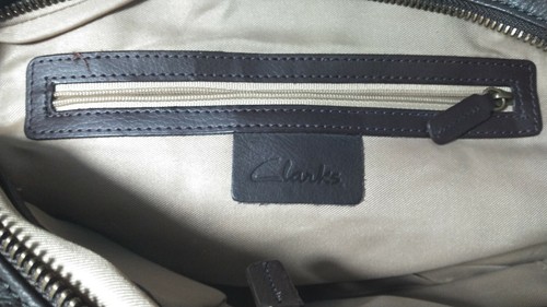 Vintage Clark's Dark Brown Soft Leather Doctor Duffle Shoulder Handbag Purse - Picture 6 of 11