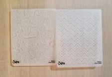 Sizzix 4.5" x 5.5" embossing folders, Pre-Owned