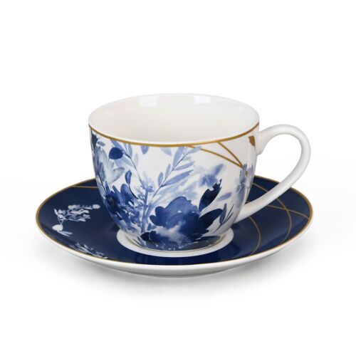 20 pc Mizuki Bone China Dinner & Tea Set Porcelain Dinnerware, Blue Dinner Set - Picture 5 of 15