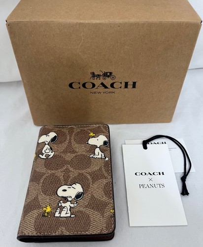 2510052 Tasche Coach x PEANUTS CBK50 Snoopy Ausweisetui Geldbörse NEU