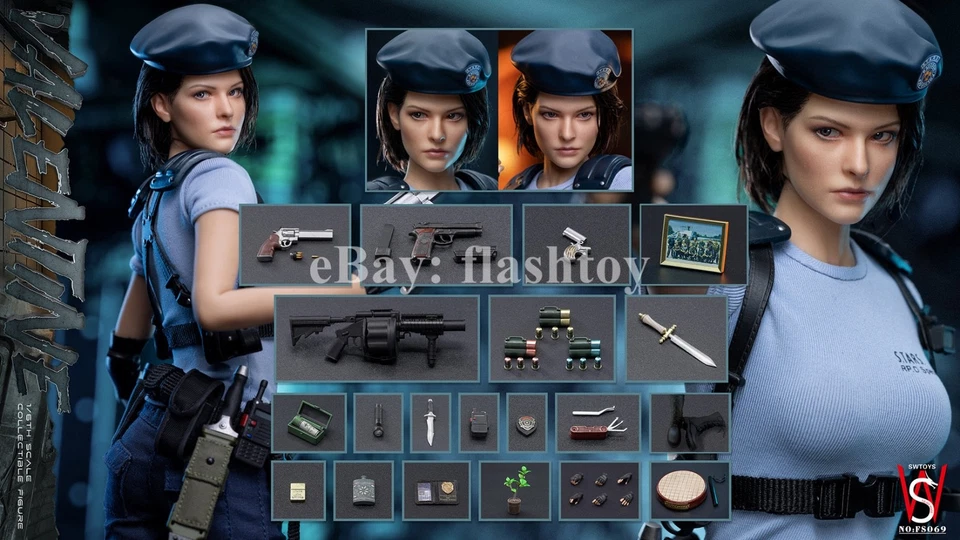 SWTOYS FS069 1/6 Zombie Killer Jill Policewomen Valentine Female Action Figure - Image 2 of 4