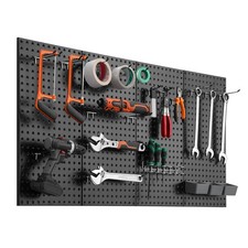 24" x12" 4pcs Metal Pegboard Panels Steel Wall Tools Organizer Storage Peg Panel