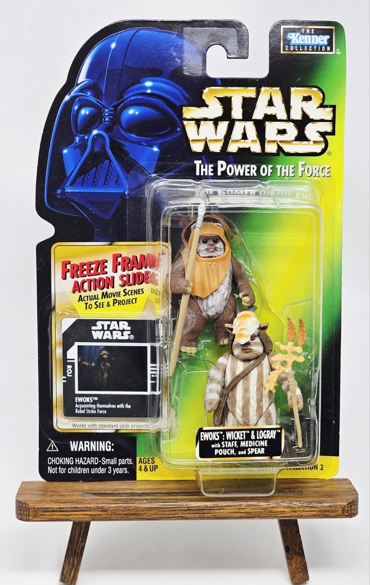 Star Wars Ewoks Wicket Logray Freeze Frame Green Card POTF 2