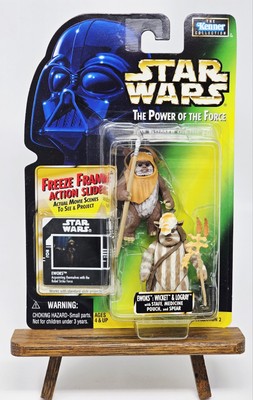 Star Wars Ewoks Wicket Logray Freeze Frame Green Card POTF 2
