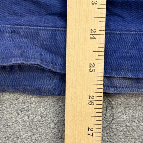 VINTAGE French Jacket Adult Large Blue Workwear Herringbone Outdoor Chore Mens - Picture 9 of 9